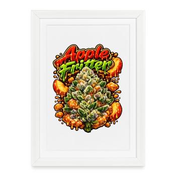 Graffiti Fritter Imprimé - Affiche encadrée (27 × 37 cm) - blanc - Devant