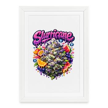 Slurricane Tropical Graffiti Print - Framed poster (27 × 37 cm) - white - Front