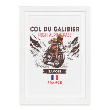 Col du Galibier -France -High Alpine Pass  - Affiche encadrée (27 × 37 cm) - blanc - Devant