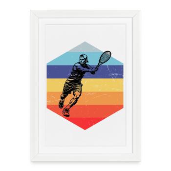 Gift idea for a tennis with tennis - Framed poster (27 × 37 cm) - white - Front