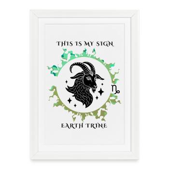 Mon signe Capricorne - Affiche encadrée (27 × 37 cm) - blanc - Devant