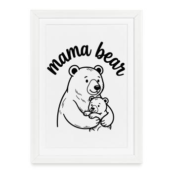Mama bear - Framed poster (27 × 37 cm) - white - Front