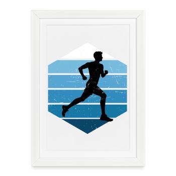 Gift idea for a running with running - Framed poster (27 × 37 cm) - white - Front