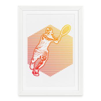 Gift idea for a tennis with tennis - Framed poster (27 × 37 cm) - white - Front