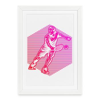 Fans de pickleball avec des amateurs de pickleball - Affiche encadrée (27 × 37 cm) - blanc - Devant