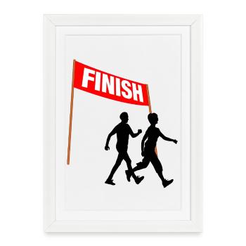Walking Finish Duo - Framed poster (27 × 37 cm) - white - Front