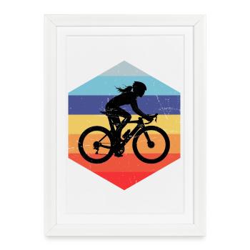 Road Cycling Gift for a Road Cyclist - Framed poster (27 × 37 cm) - white - Front