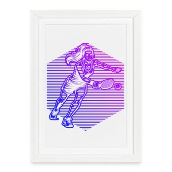 Cadeau pour joueur de pickleball pour les fans de pickleball pro - Affiche encadrée (27 × 37 cm) - blanc - Devant