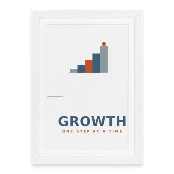growth_design - Affiche encadrée (27 × 37 cm) - blanc - Devant