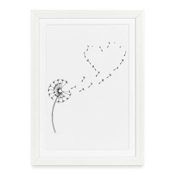Pissenlit - Affiche encadrée (27 × 37 cm) - blanc - Devant