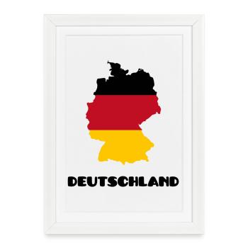 Deutschland - Affiche encadrée (27 × 37 cm) - blanc - Devant