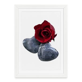 verliebt - Gerahmtes Poster (27 × 37 cm) - Weiß - Vorne