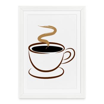 coffee - Framed poster (27 × 37 cm) - white - Front