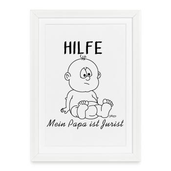 Help, my dad is a lawyer - Framed poster (27 × 37 cm) - white - Front
