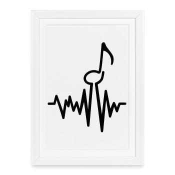 music - Framed poster (27 × 37 cm) - white - Front