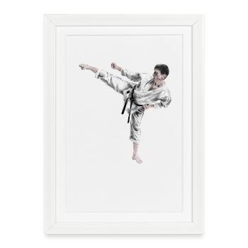 karate - Framed poster (27 × 37 cm) - white - Front