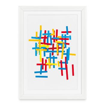 Abstract - Patterns / Bauhaus - Framed poster (27 × 37 cm) - white - Front