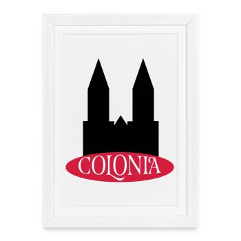 Cologne - Affiche encadrée (27 × 37 cm) - blanc - Devant