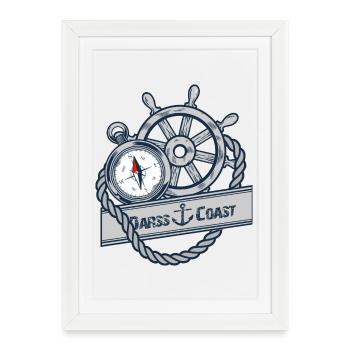 Darss Coast - votre déclaration pour les Darss - Affiche encadrée (27 × 37 cm) - blanc - Devant