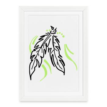 Feathers tied together - Framed poster (27 × 37 cm) - white - Front