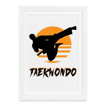 Taekwondo - Framed poster (27 × 37 cm) - white - Front