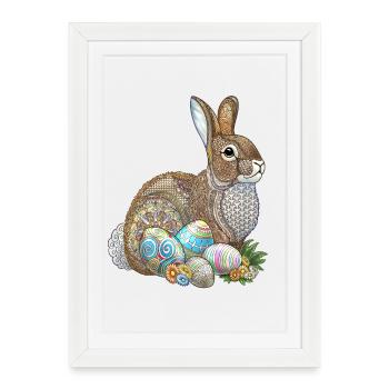 Easter Egg Hunt Zentangle - Framed poster (27 × 37 cm) - white - Front