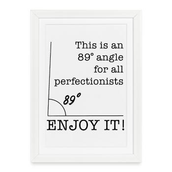 Drôle de dire Scientifique Perfectionnistes - Affiche encadrée (27 × 37 cm) - blanc - Devant