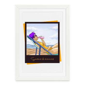 Vacation Souvenir - Framed poster (27 × 37 cm) - white - Front