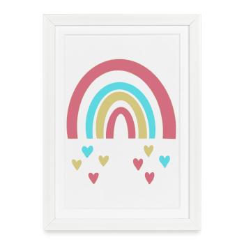 Arc-en-ciel - Affiche encadrée (27 × 37 cm) - blanc - Devant