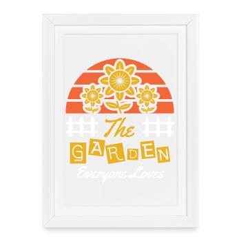 Le jardin que tout le monde aime - Affiche encadrée (27 × 37 cm) - blanc - Devant