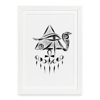 Oeil d’Horus Œil d’Horus - Affiche encadrée (27 × 37 cm) - blanc - Devant