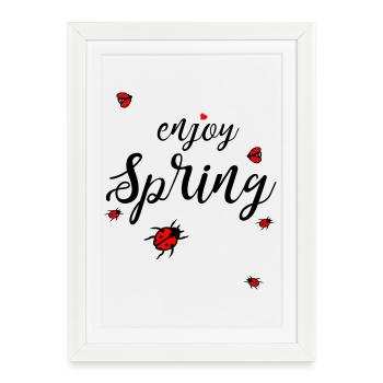 Spring, enjoy spring - Framed poster (27 × 37 cm) - white - Front