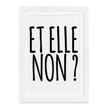 Et elle non ?  Marseille bébé ! - Affiche encadrée (27 × 37 cm) - blanc - Devant