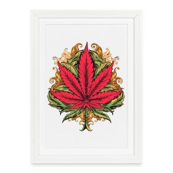 Maria rouge - Affiche encadrée (27 × 37 cm) - blanc - Devant