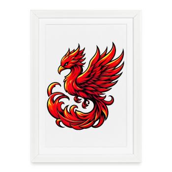 Red Phoenix - Framed poster (27 × 37 cm) - white - Front