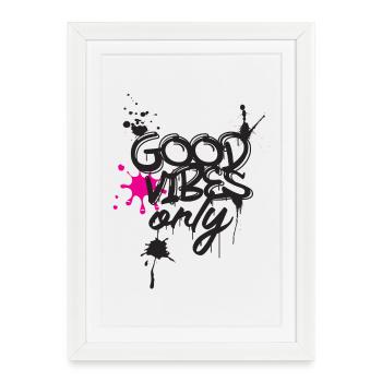 positive energy - Framed poster (27 × 37 cm) - white - Front
