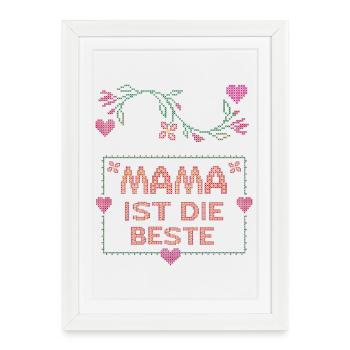 Maman est la meilleure - Affiche encadrée (27 × 37 cm) - blanc - Devant