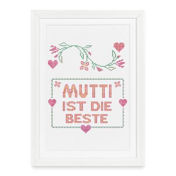 Maman est la meilleure - Affiche encadrée (27 × 37 cm) - blanc - Devant