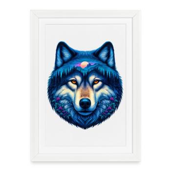 Wolf - Framed poster (27 × 37 cm) - white - Front