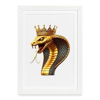 Serpent (03) - Affiche encadrée (27 × 37 cm) - blanc - Devant