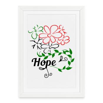Hope Hoffnung - Framed poster (27 × 37 cm) - white - Front