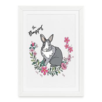 Be Happy Easter - Affiche encadrée (27 × 37 cm) - blanc - Devant