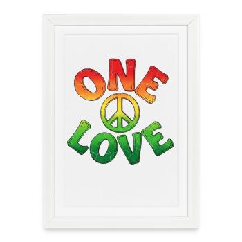 La vie est meilleure avec la culture Reggae Rasta Vibes - Affiche encadrée (27 × 37 cm) - blanc - Devant