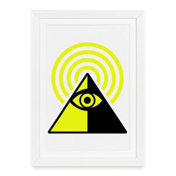 Pyramid Eye - Framed poster (27 × 37 cm) - white - Front
