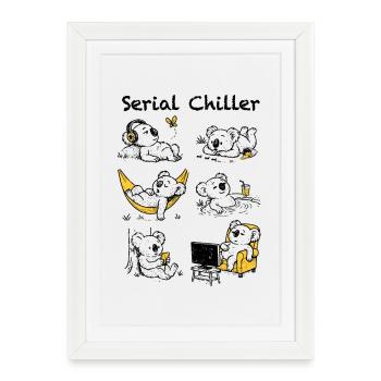 Serial Chiller - Affiche encadrée (27 × 37 cm) - blanc - Devant