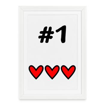 1. 1 year. 1st ANNIVERSARY. 1 YEAR ANNIVERSARY - Framed poster (27 × 37 cm) - white - Front