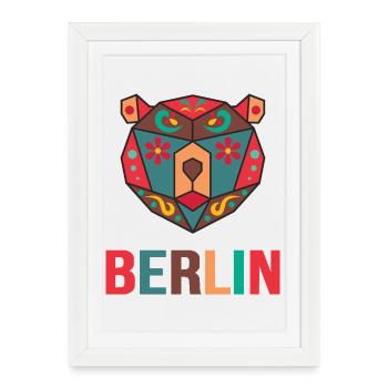 Berlin is my city – Colorful Berlin Design - Framed poster (27 × 37 cm) - white - Front