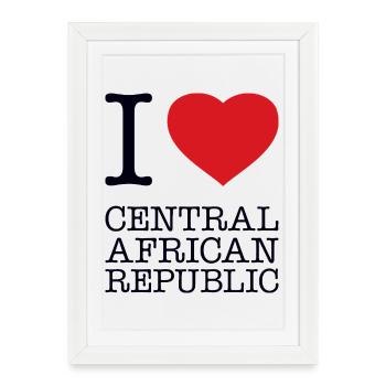 I love Central African Republic - Framed poster (27 × 37 cm) - white - Front