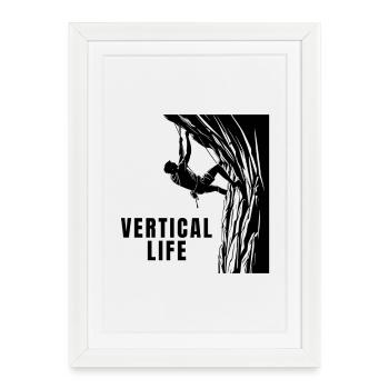 Conception de paroi raide Vertical Life Climber - Affiche encadrée (27 × 37 cm) - blanc - Devant