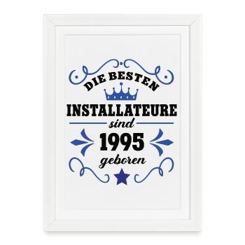 Collègues de l’anniversaire du plombier 1995 - Affiche encadrée (27 × 37 cm) - blanc - Devant